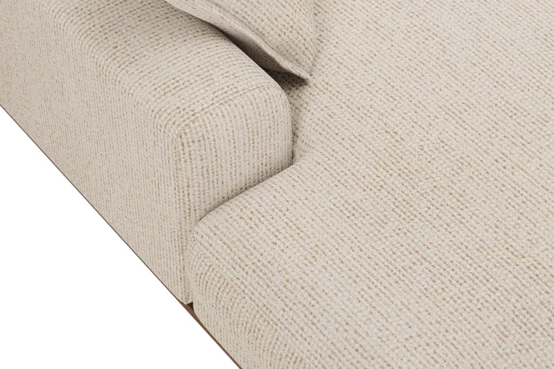 Copenhagen Premium 5-personers Højrevendt U-formet Dyb Sofa med Divan og Chaiselong i Chenille - Beige - Møbler - Sofaer - U-sofa