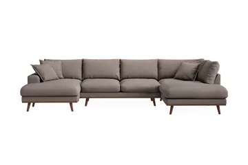 Copenhagen Premium 5-personers Højrevendt U-formet Dyb Sofa med Divan og Chaiselong i Stoff