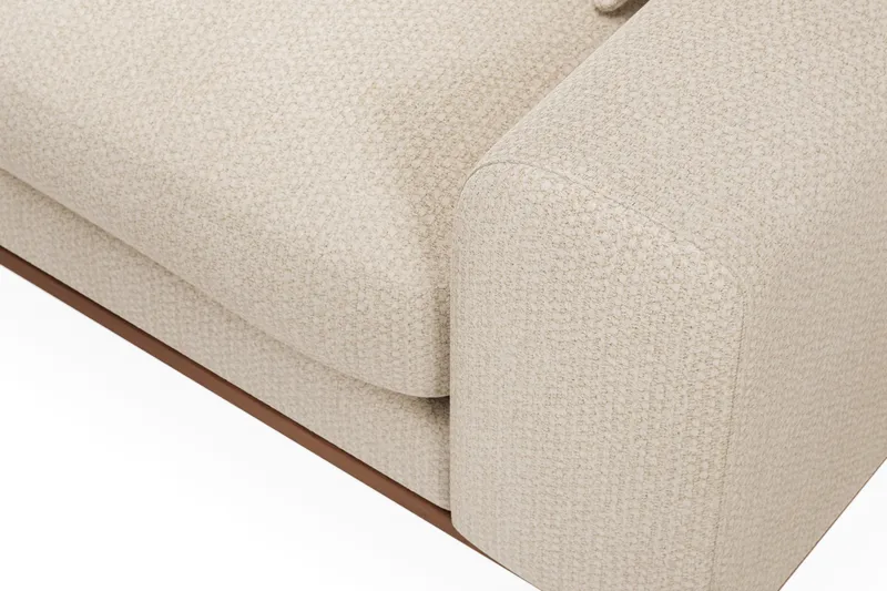 Copenhagen Premium 4-personers Venstrevendt L-formet Dyb Chaiselongsofa i Chenille - Lys beige - Møbler - Sofaer - Sofaer med sjeselong - 4 seters sofa med divan