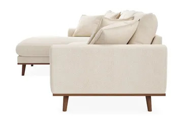 Copenhagen Premium 4-personers Venstrevendt L-formet Dyb Divansofa i Chenille - Lys beige - Møbler - Sofaer - Sofaer med sjeselong - 4 seters sofa med divan