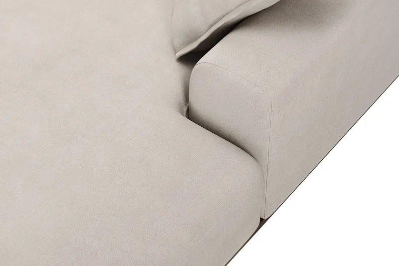 Copenhagen Premium 5-personers Venstrevendt U-formet Dyb Sofa med Divan og Chaiselong i Stoff - Beige - Møbler - Sofaer - U-sofa