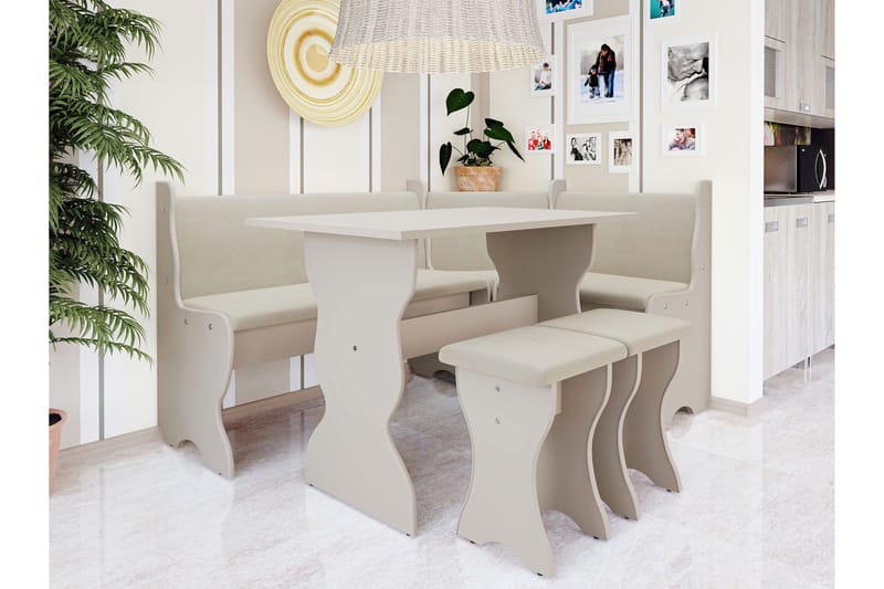 Corvyn Kökssoffa 146x106 cm - Beige - Møbler - Sofaer - Kjøkkensofaer