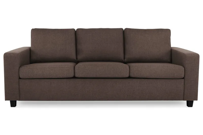Crazy 3-seters Stoffsofa, Brun