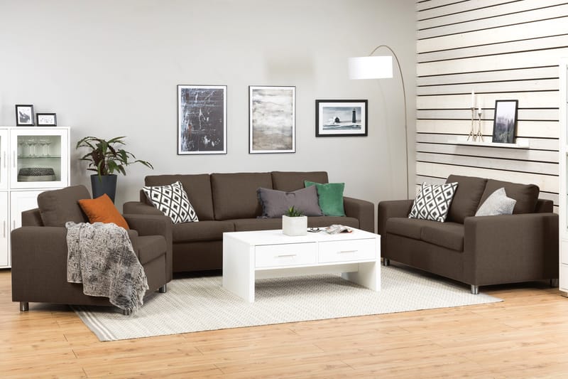 Crazy 3-seters Stoffsofa - Brun - Møbler - Sofaer - 3 seter sofa