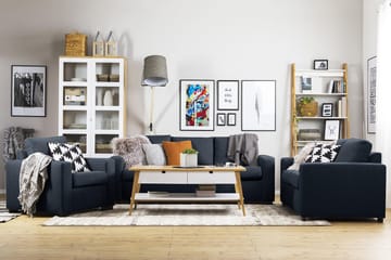 Crazy 3-seters Stoffsofa - Mørkeblå - Møbler - Sofaer - 3 seter sofa