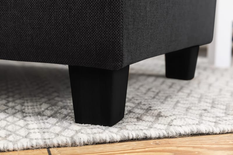 Crazy 5-seters Høyrevendt U-formet X-Large Sofa med Divan og Sjeselong i Stoff - Antrasitt - Møbler - Sofaer - U-sofa