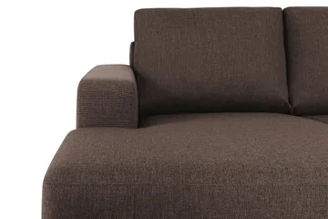 Crazy 5-seters Høyrevendt U-formet X-Large Sofa med Divan og Sjeselong i Stoff - Brun - Møbler - Sofaer - U-sofa