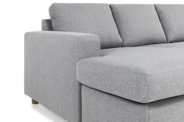 Crazy 5-seters Høyrevendt U-formet X-Large Sofa med Divan og Sjeselong i Stoff - Grå - Møbler - Sofaer - U-sofa