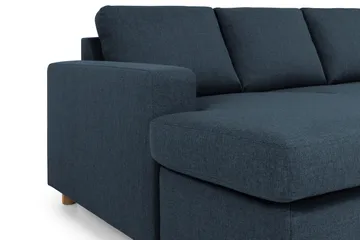 Crazy 5-seters Høyrevendt U-formet X-Large Sofa med Divan og Sjeselong i Stoff - Mørkeblå - Møbler - Sofaer - U-sofa