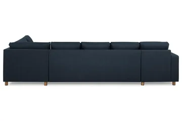 Crazy 5-seters Høyrevendt U-formet X-Large Sofa med Divan og Sjeselong i Stoff - Mørkeblå - Møbler - Sofaer - U-sofa