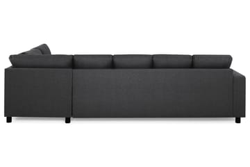 Crazy 5-seters Høyrevendt U-formet X-Large Sofa med Divan og Sjeselong i Stoff - Mørkegrå - Møbler - Sofaer - U-sofa