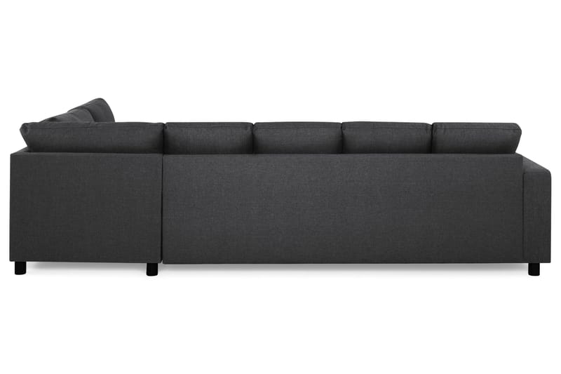 Crazy 5-seters Høyrevendt U-formet X-Large Sofa med Divan og Sjeselong i Stoff - Mørkegrå - Møbler - Sofaer - U-sofa