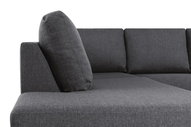 Crazy 5-seters U-formet Sofa med Dobbel Sjeselong i Stoff - Mørkegrå - Møbler - Sofaer - U-sofa