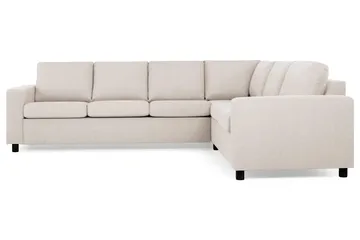 Crazy 5-seters Vendbar L-formet Large Hjørnesofa i Stoff - Beige - Møbler - Sofaer - Hjørnesofaer