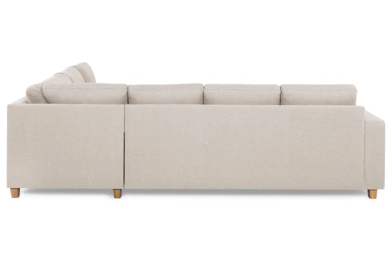 Crazy 5-seters Vendbar L-formet Large Hjørnesofa i Stoff - Beige - Møbler - Sofaer - Hjørnesofaer