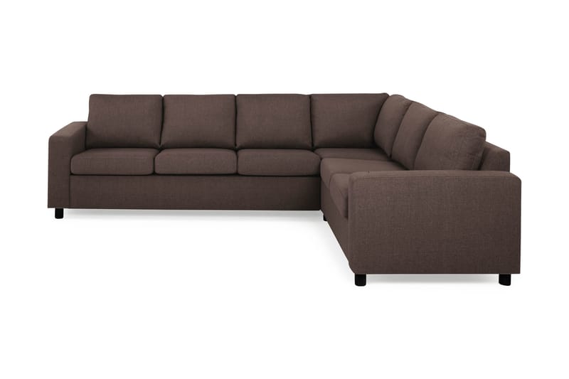 Crazy 5-seters Vendbar L-formet Large Hjørnesofa i Stoff, Brun