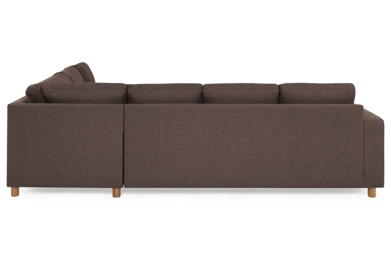 Crazy 5-seters Vendbar L-formet Large Hjørnesofa i Stoff - Brun - Møbler - Sofaer - Hjørnesofaer