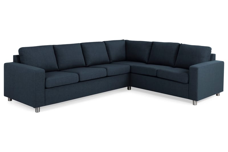 Crazy 5-seters Vendbar L-formet Large Hjørnesofa i Stoff - Mørkeblå - Møbler - Sofaer - Hjørnesofaer