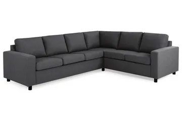 Crazy 5-seters Vendbar L-formet Large Hjørnesofa i Stoff - Mørkegrå - Møbler - Sofaer - Hjørnesofaer