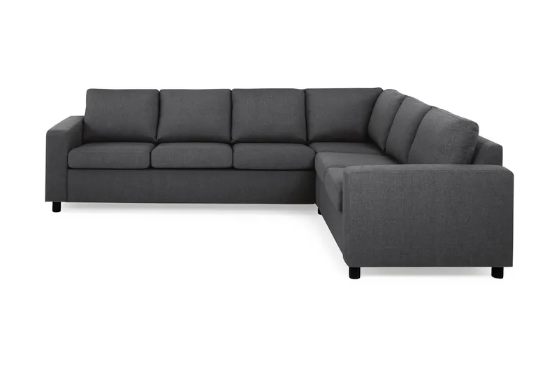 Crazy 5-seters Vendbar L-formet Large Hjørnesofa i Stoff, Mørkegrå