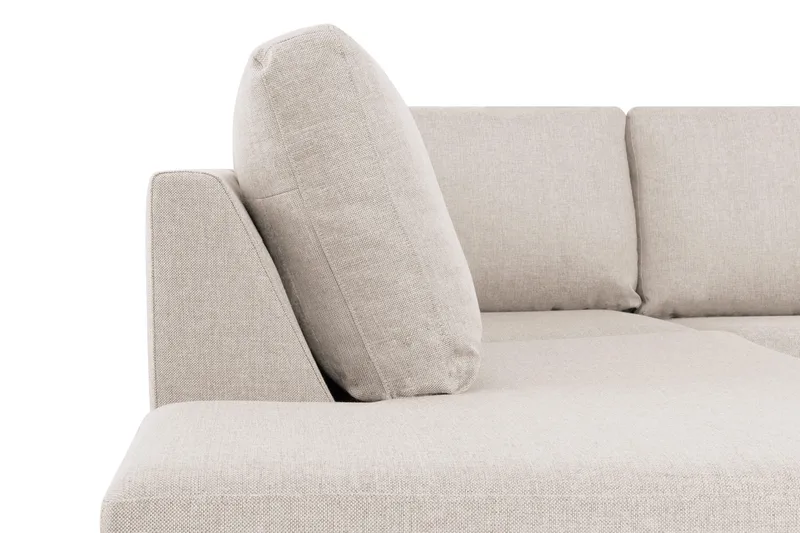 Crazy 5-seters Venstrevendt U-formet X-Large Sofa med Divan og Sjeselong i Stoff - Beige - Møbler - Sofaer - U-sofa