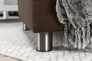 Crazy 5-seters Venstrevendt U-formet X-Large Sofa med Divan og Sjeselong i Stoff - Brun - Møbler - Sofaer - U-sofa