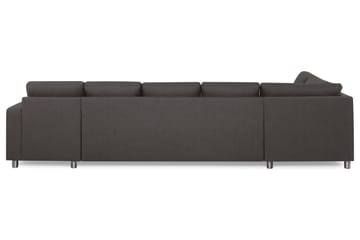 Crazy 5-seters Venstrevendt U-formet X-Large Sofa med Divan og Sjeselong i Stoff - Mørkegrå - Møbler - Sofaer - U-sofa