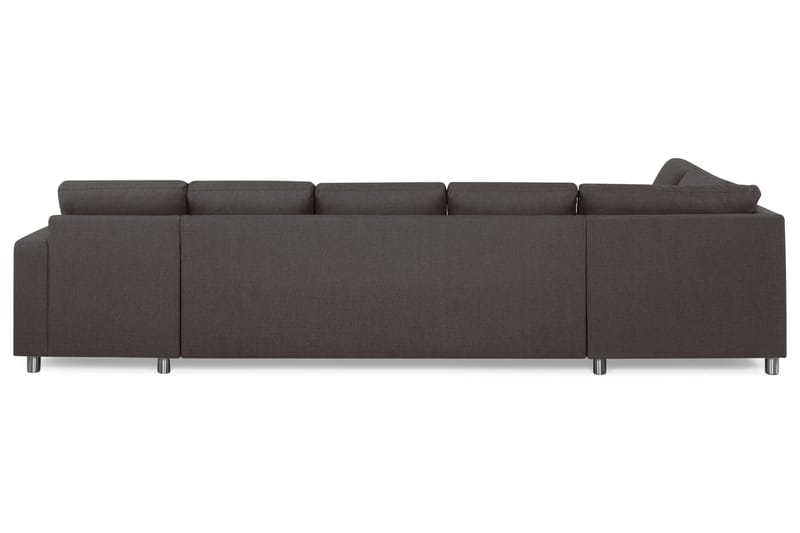 Crazy 5-seters Venstrevendt U-formet X-Large Sofa med Divan og Sjeselong i Stoff - Mørkegrå - Møbler - Sofaer - U-sofa
