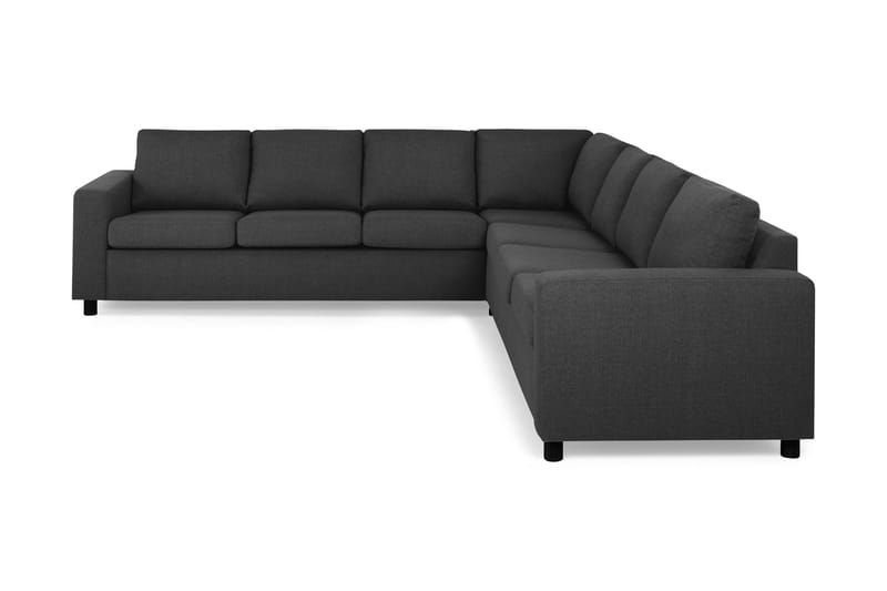 Crazy 6-seters Vendbar L-formet X-Large Hjørnesofa i Stoff, Antrasitt
