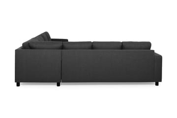 Crazy 6-seters Vendbar L-formet X-Large Hjørnesofa i Stoff - Antrasitt - Møbler - Sofaer - Hjørnesofaer