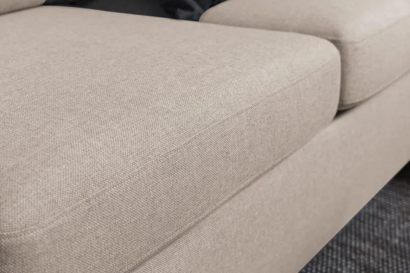 Crazy 6-seters Vendbar L-formet X-Large Hjørnesofa i Stoff - Beige - Møbler - Sofaer - Hjørnesofaer
