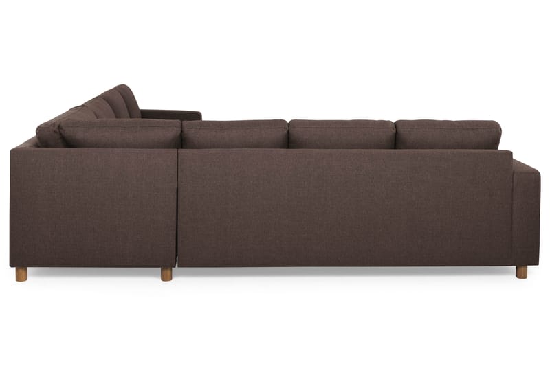 Crazy 6-seters Vendbar L-formet X-Large Hjørnesofa i Stoff - Brun - Møbler - Sofaer - Hjørnesofaer