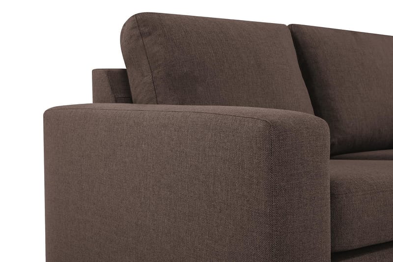 Crazy 6-seters Vendbar L-formet X-Large Hjørnesofa i Stoff - Brun - Møbler - Sofaer - Hjørnesofaer