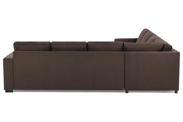 Crazy 6-seters Vendbar L-formet X-Large Hjørnesofa i Stoff - Brun - Møbler - Sofaer - Hjørnesofaer