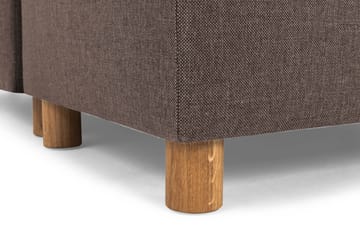 Crazy 6-seters Vendbar L-formet X-Large Hjørnesofa i Stoff - Brun - Møbler - Sofaer - Hjørnesofaer