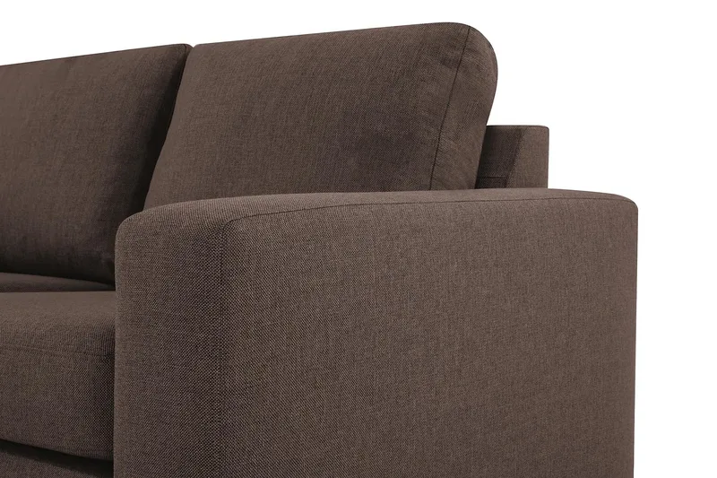 Crazy 6-seters Vendbar L-formet X-Large Hjørnesofa i Stoff - Brun - Møbler - Sofaer - Hjørnesofaer