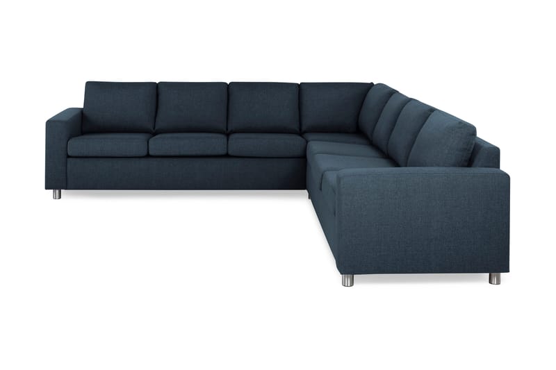 Crazy 6-seters Vendbar L-formet X-Large Hjørnesofa i Stoff, Mørkeblå
