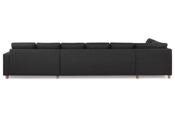 Crazy 6-seters Venstrevendt U-formet XX-Large Sofa med Divan og Sjeselong i Stoff - Antrasitt - Møbler - Sofaer - U-sofa