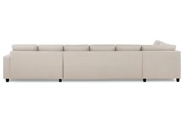 Crazy 6-seters Venstrevendt U-formet XX-Large Sofa med Divan og Sjeselong i Stoff - Beige - Møbler - Sofaer - U-sofa