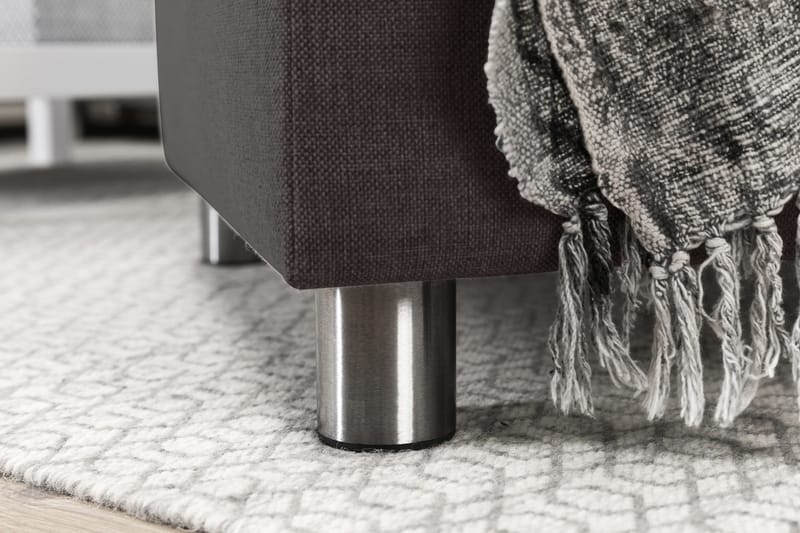 Crazy 6-seters Venstrevendt U-formet XX-Large Sofa med Divan og Sjeselong i Stoff - Mørkegrå - Møbler - Sofaer - U-sofa