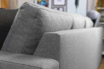 Crazy 7-seters vendbar L-formet ekstra ekstra stor hjørnesofa i stoff - Grå - Møbler - Sofaer - Hjørnesofaer