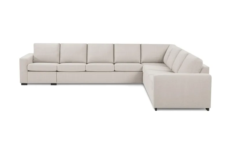 Crazy 7-seters Vendbar L-formet XX-Large Hjørnesofa i Stoff, Beige