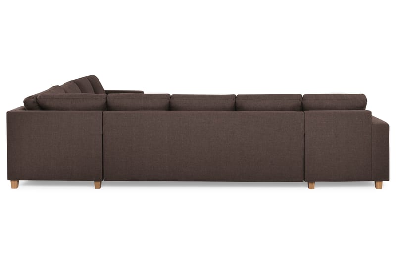 Crazy 7-seters Vendbar L-formet XX-Large Hjørnesofa i Stoff - Brun - Møbler - Sofaer - Hjørnesofaer