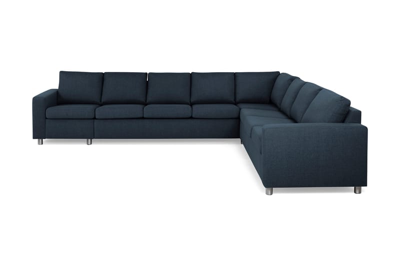Crazy 7-seters Vendbar L-formet XX-Large Hjørnesofa i Stoff, Mørkeblå