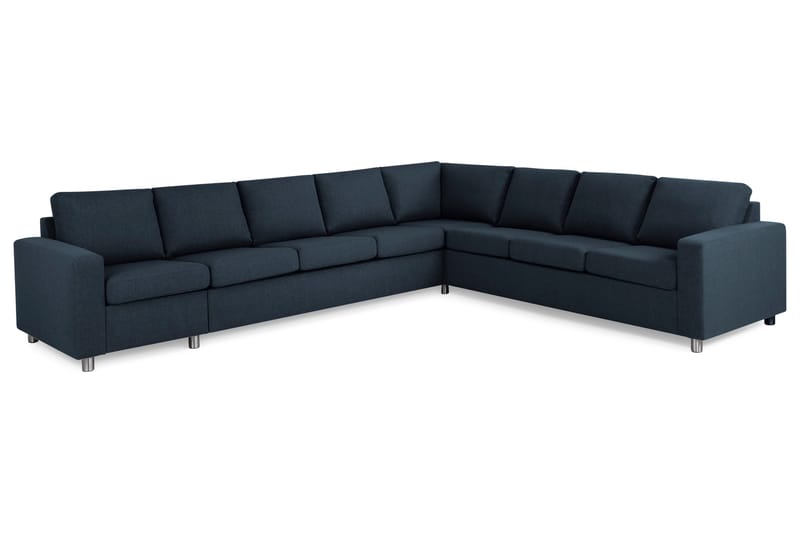 Crazy 7-seters Vendbar L-formet XX-Large Hjørnesofa i Stoff - Mørkeblå - Møbler - Sofaer - Hjørnesofaer