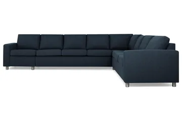 Crazy 7-seters Vendbar L-formet XX-Large Hjørnesofa i Stoff - Mørkeblå - Møbler - Sofaer - Hjørnesofaer