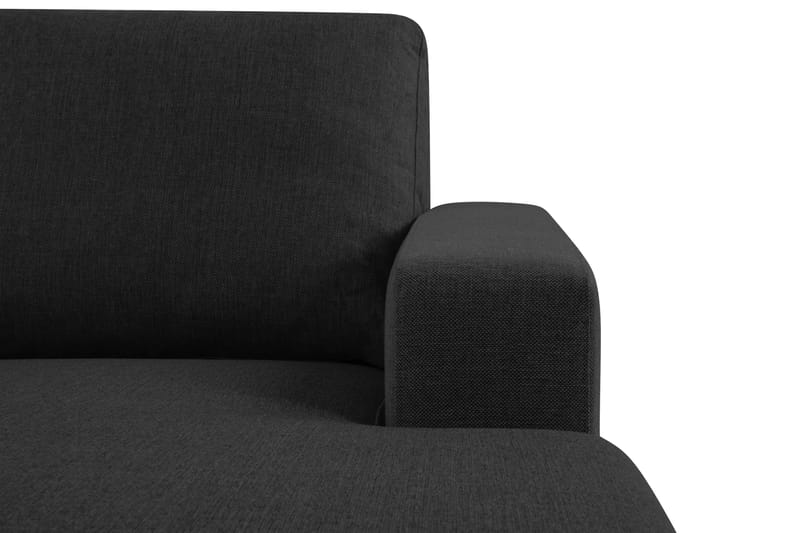 Crazy Sofagruppe 3-seters Vendbar L-formet Sjeselongsofa + Lenestol i Stoff - Antrasitt - Møbler - Sofaer - Sofagrupper