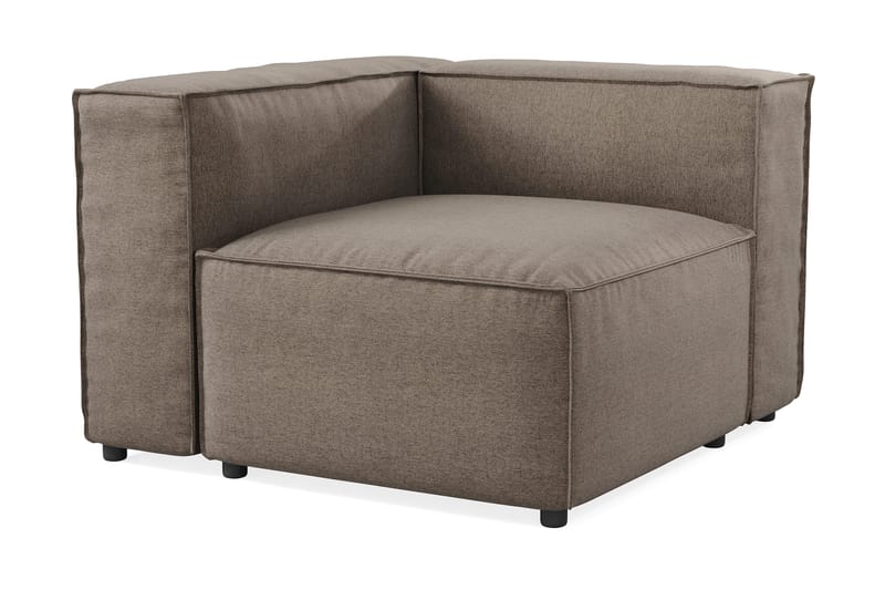 Cubo 2-seters Venstremodul i Stoff 120 cm bred - Grå - Møbler - Sofaer - Modulsofaer - Øvrige moduler til modulsofa