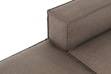 Cubo 3-seters Dyp Modulsofa + Fotskammel i Stoff - Grå - Møbler - Sofaer - Modulsofaer - Komplett modulsofa