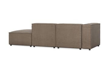 Cubo 3-seters Dyp Modulsofa + Fotskammel i Stoff - Grå - Møbler - Sofaer - 3 seter sofa